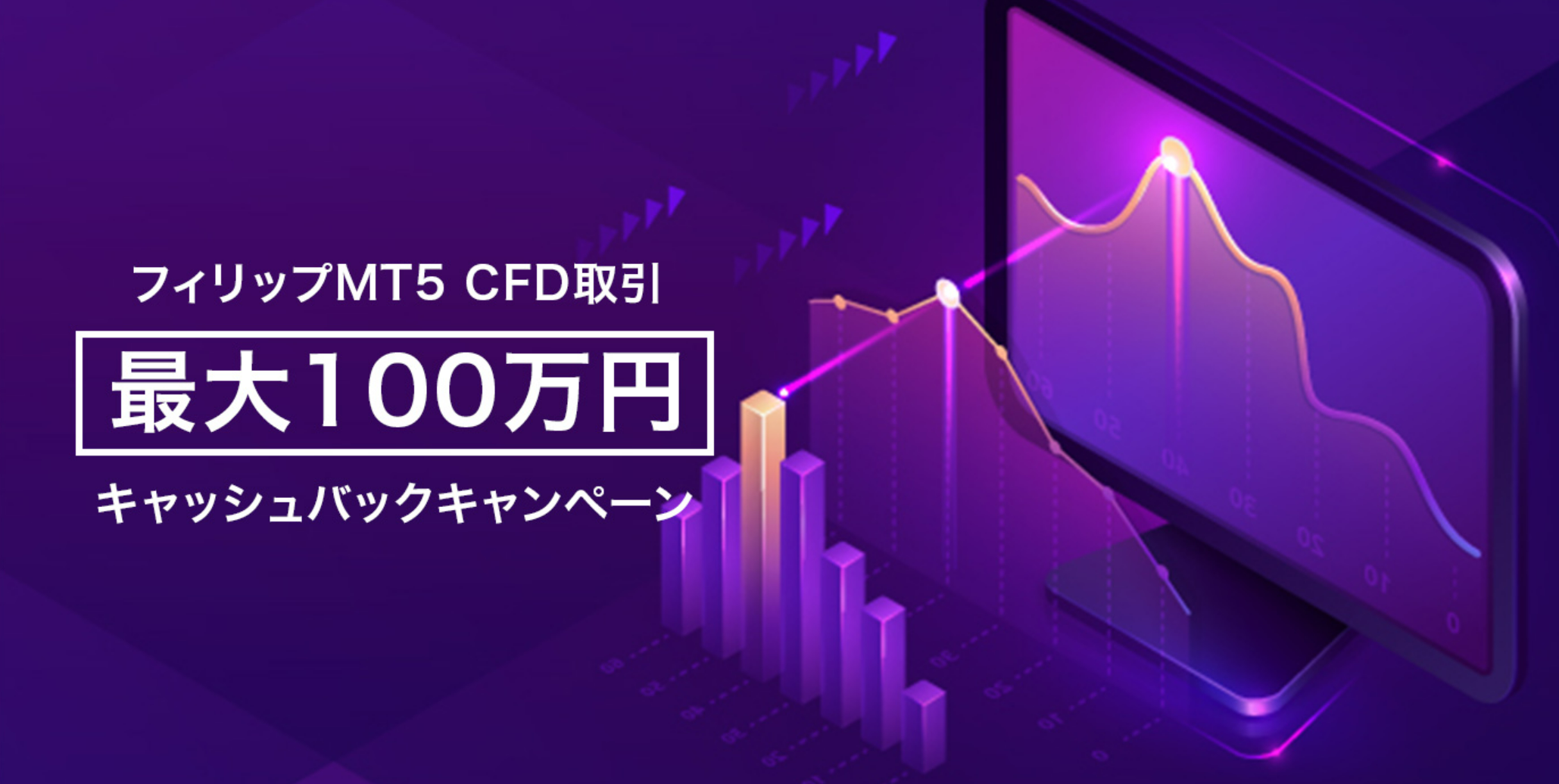 フィリップMT5 CFD取引 最大100万円 キャッシュバックキャンペーン
